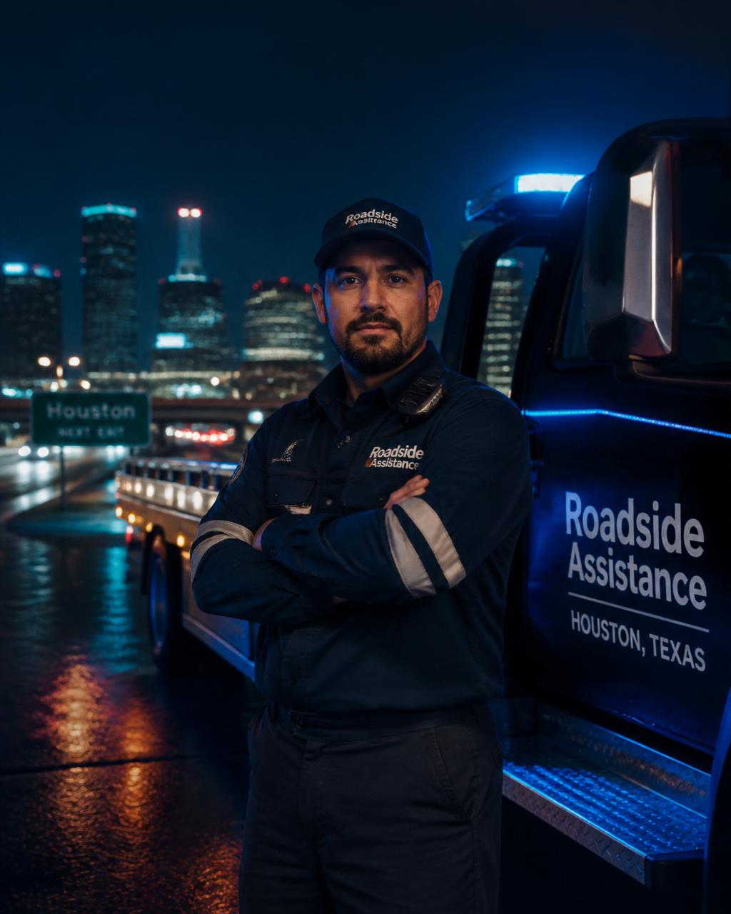 RANIT roadside technician on duty in Houston, Texas